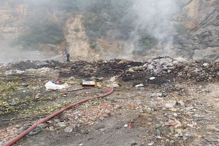 Bursa’da çöplük yangını