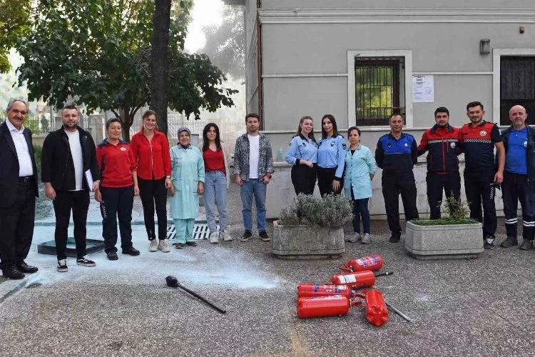 Osmangazi Belediyesi’nden yangın tatbikatı